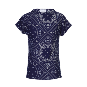 Liberté - Alma Top SS, 9501 - Blue Scarf