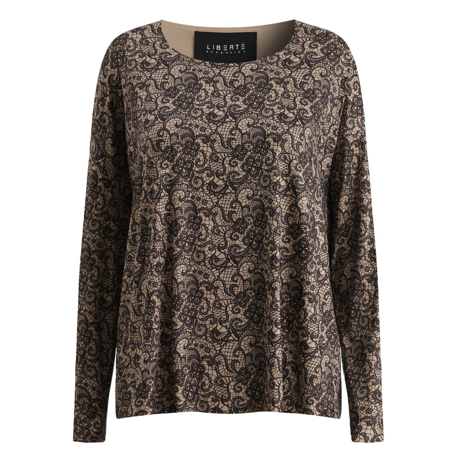 Liberté - Alma LS Top, 9504 - Mocca Brown Lace
