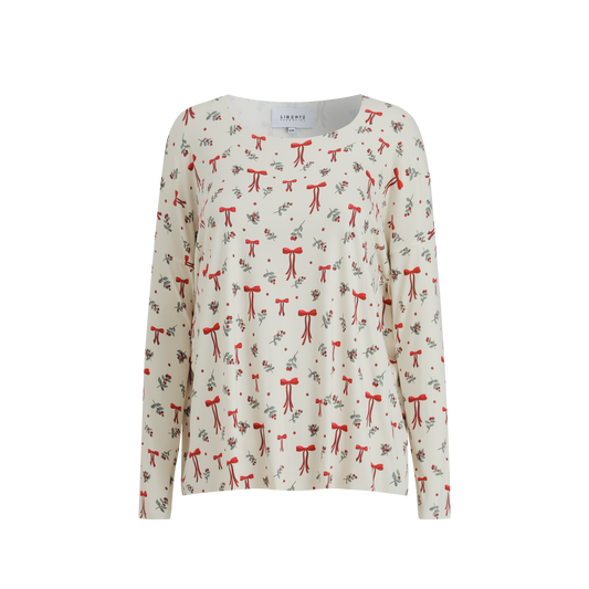 Liberté - Alma LS Top, 9504 - Red Bow Creme