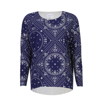 Liberté - Alma LS Top, 9504 - Blue Scarf