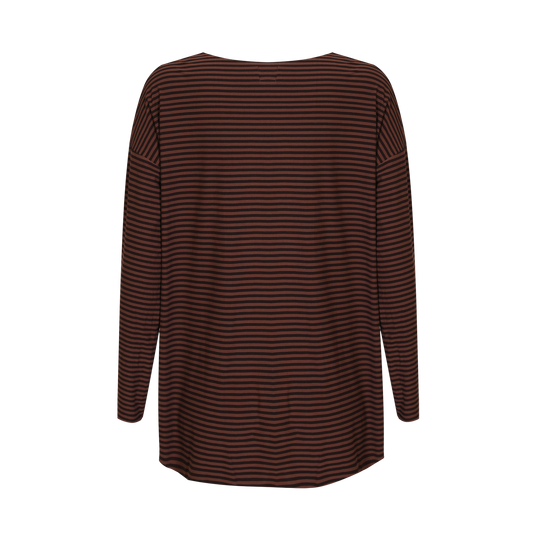Liberté - Alma LS Top, 9504 - Espresso Stripe