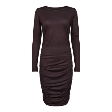 Liberté - Alma Long Dress LS, 9506 - Dark Brown