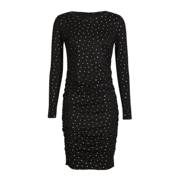 Liberté - Alma Long Dress LS, 9506 - Black Gold Heart