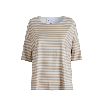 Liberté - Alma T-shirt SS, 9519 - Sand Ivory Stripe