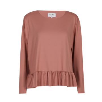 Liberté - Alma LS Frill T-shirt, 9557 - Nostalgia Rose