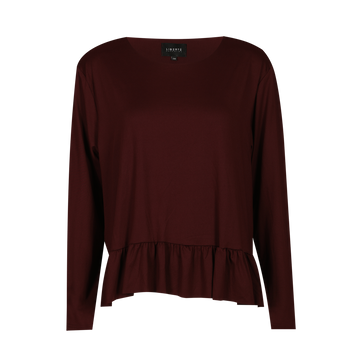 Liberté - Alma LS Frill T-shirt, 9557 - Port Royale
