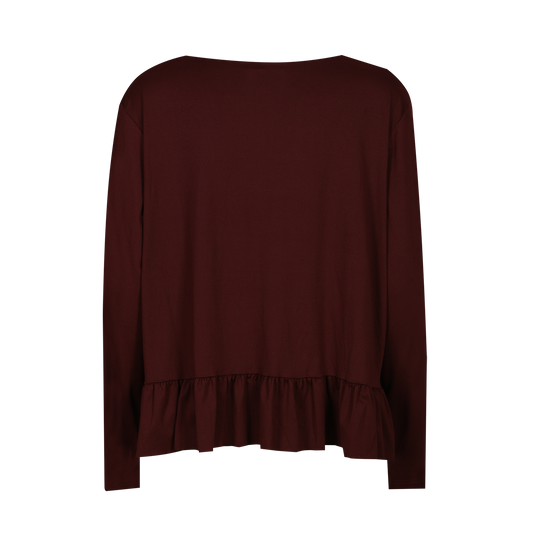 Liberté - Alma LS Frill T-shirt, 9557 - Port Royale