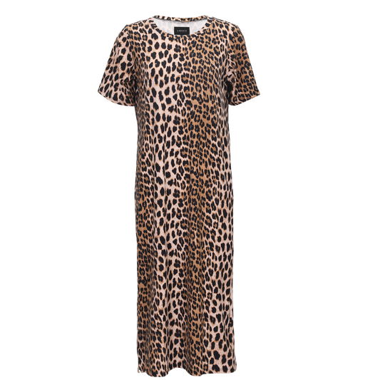 FORUDBESTILLING // Liberté - Alma T-shirt Dress SS, 9562 - Lux Leo (Levering ca. uge 19/20)