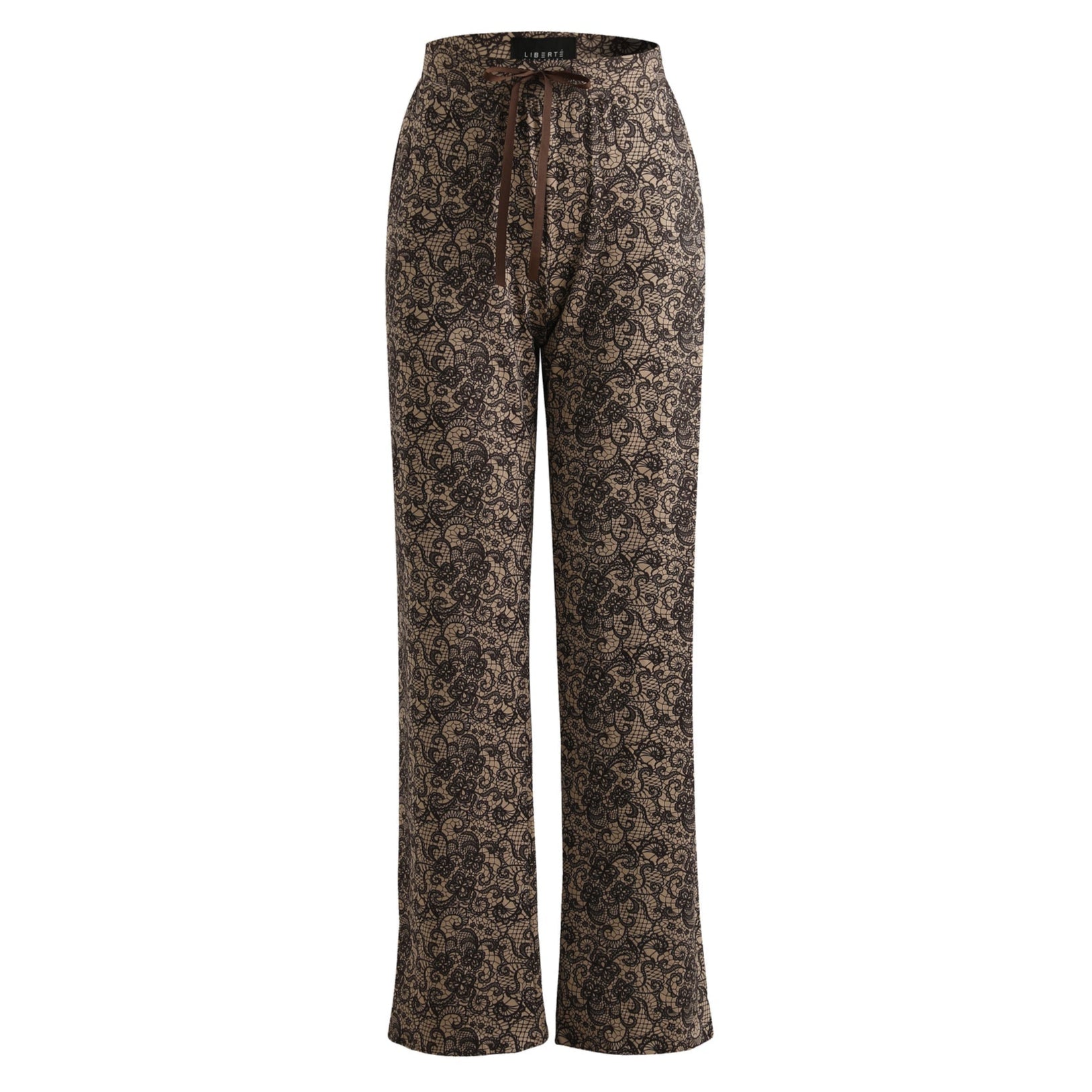 Liberté - Alma Wide Pants, 9564 - Mocca Brown Lace