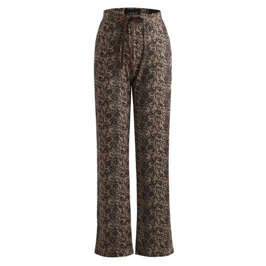 Liberté - Alma Wide Pants, 9564 - Mocca Brown Lace