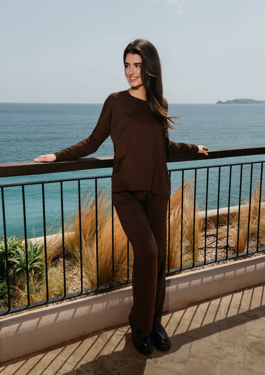 Liberté - Alma Wide Pants, 9564 - Espresso