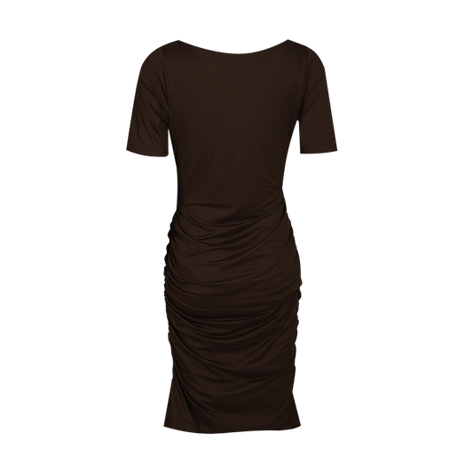 Liberté - Alma SS Turn Dress, 9578 - Coffee Bean