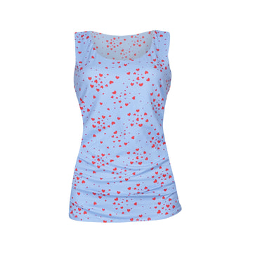 Liberté - Alma SL Turn Top, 9580 - Light Blue Pink Heart