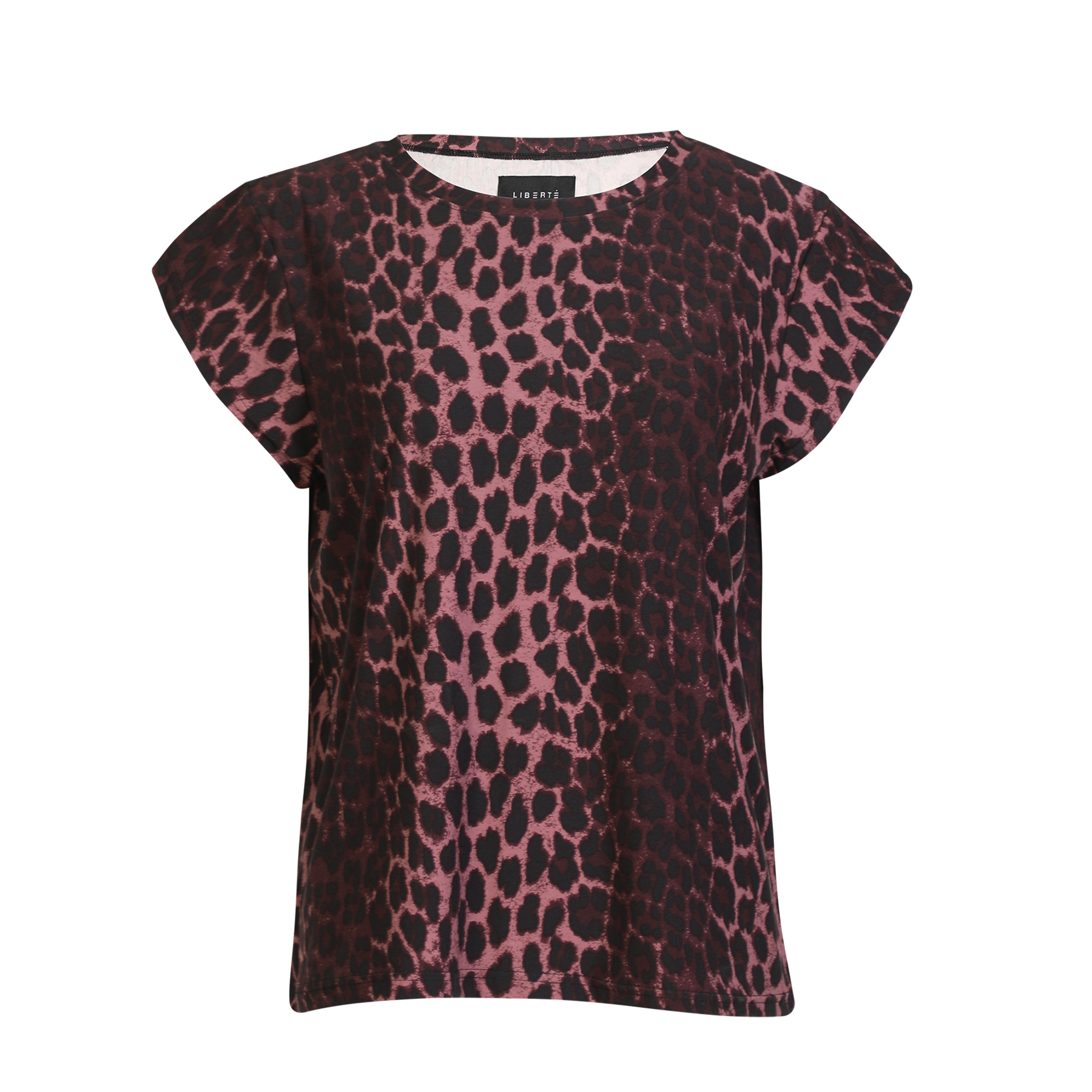 Liberté - Alma U T-shirt SS, 9581 - Bordeaux Lux Leo