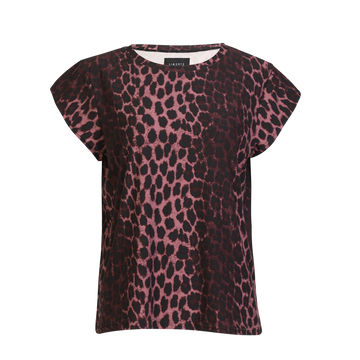 Liberté - Alma U T-shirt SS, 9581 - Bordeaux Lux Leo