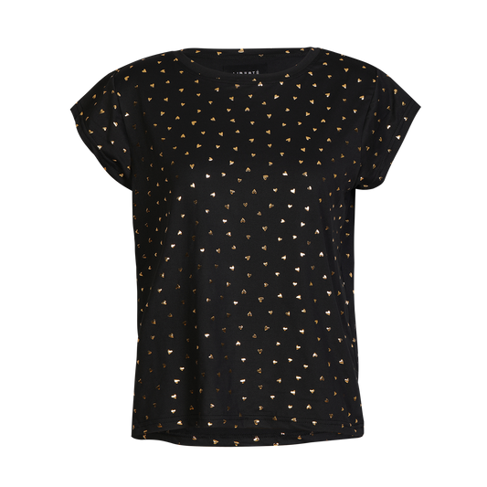 Liberté - Alma U T-shirt SS, 9581 - Black Gold Heart