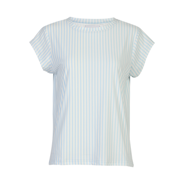 Liberté - Alma U T-shirt SS, 9581 - Light Blue Creme Small Stripe