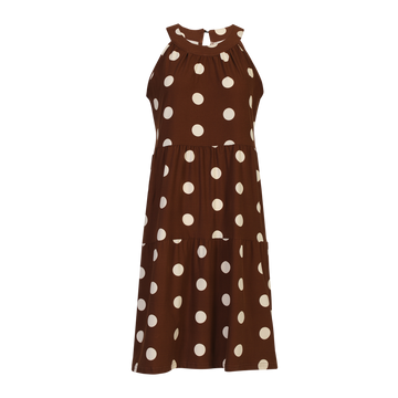 Liberté - Alma Anni Dress, 9589 - Brown Creme Dot