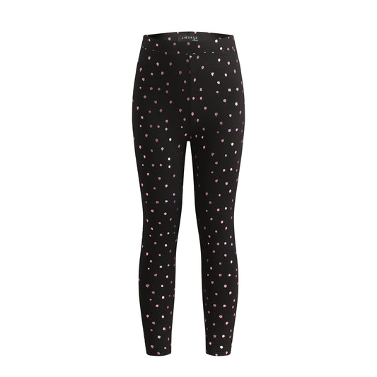 Liberté - Alma KIDS Leggings, 9650 - Black Pink Holographic Dot