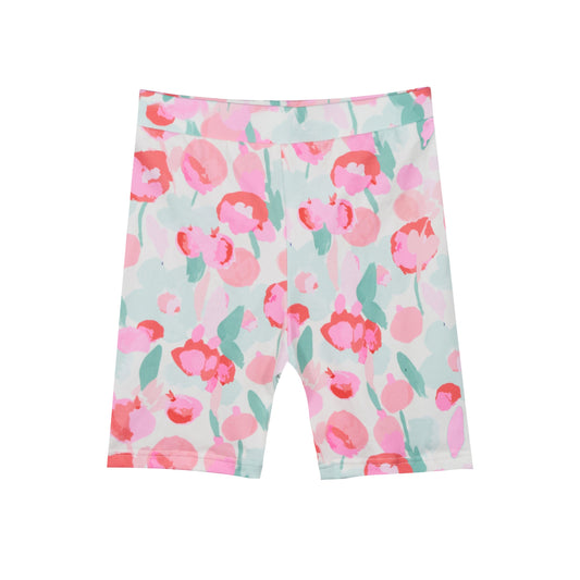 FORUDBESTILLING // Liberté - Alma KIDS Bicycle Shorts, 9651 - Mint Pink Flower (Levering ca. uge 23/24)