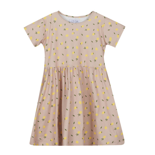Liberté - Alma KIDS Babydoll Dress SS, 9652 - Beige Lemon
