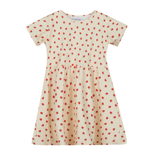 Liberté - Alma KIDS Babydoll Dress SS, 9652 - Creamy Strawberry