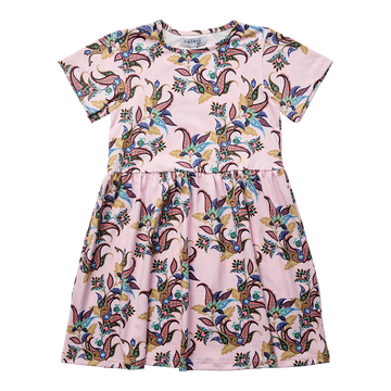 Liberté - Alma KIDS Babydoll Dress SS, 9652 - Rosa Multicolor Paisley