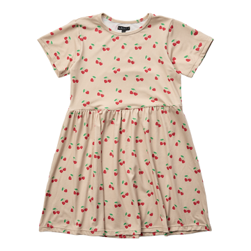 Liberté - Alma KIDS Babydoll Dress SS, 9652 - Sand Heart Cherry