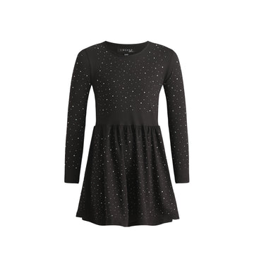 Liberté - Alma KIDS LS Babydoll Dress, 9658 - Black Simili