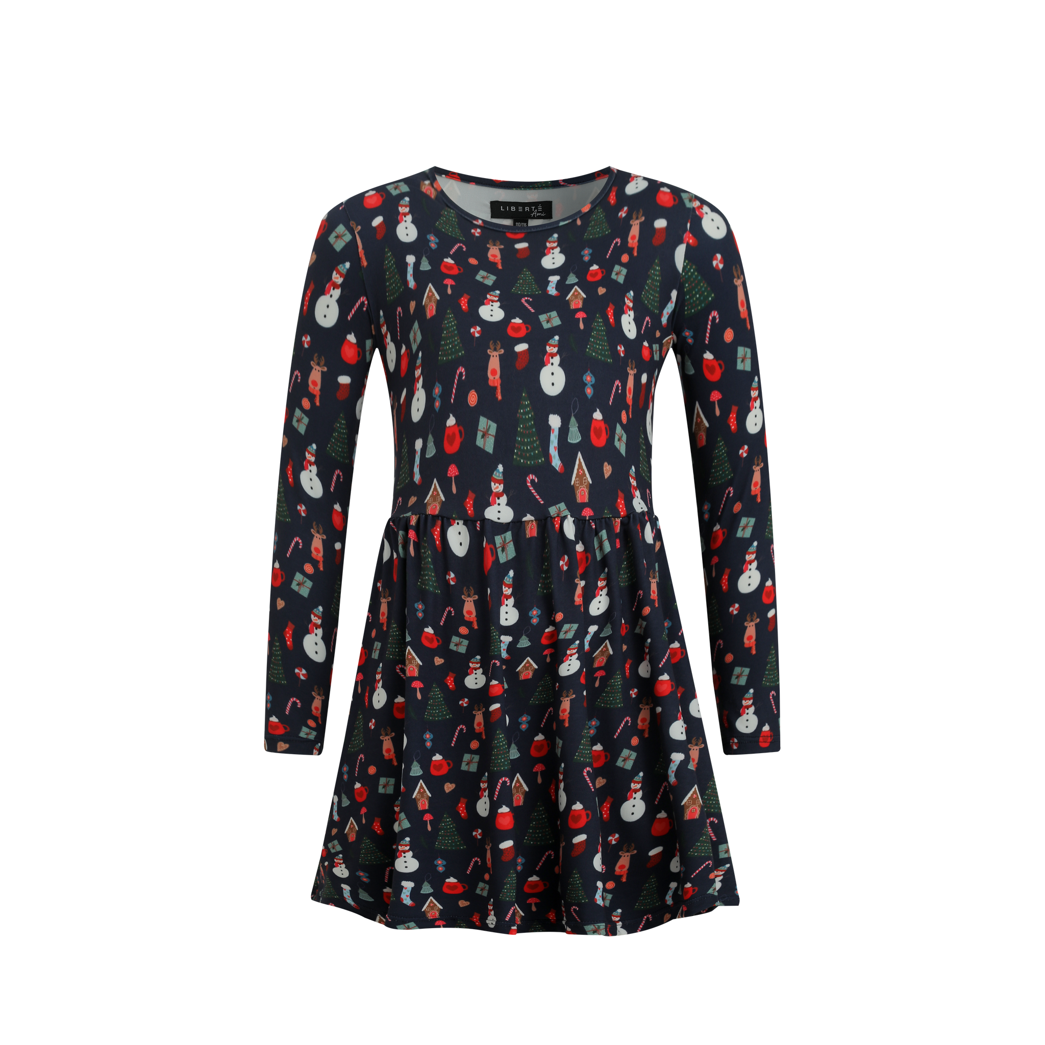 Liberté - Alma KIDS LS Babydoll Dress, 9658 - Cookiehouse Navy