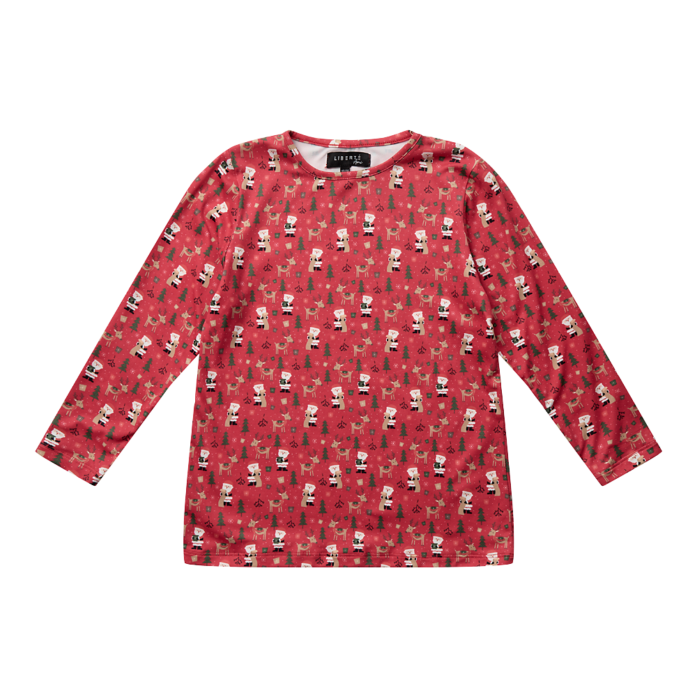 Liberté - Alma KIDS LS T-Shirt, 9659 - Santas Wishlist Red X-Mas