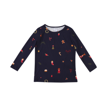 Liberté - Alma KIDS LS T-Shirt, 9659 - Dog Navy