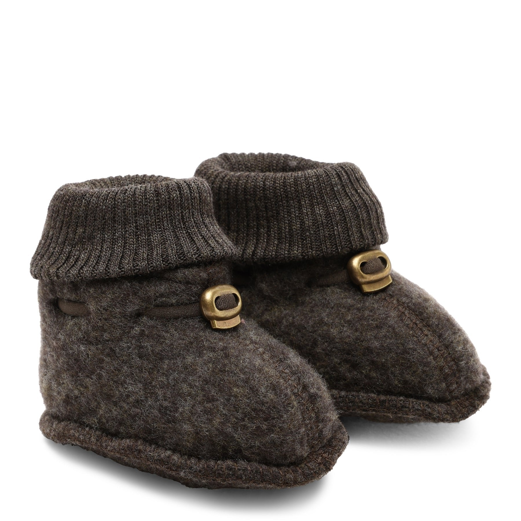 Mikk-Line - Wool Footies, 9815NOOS - Dark Brown Melange