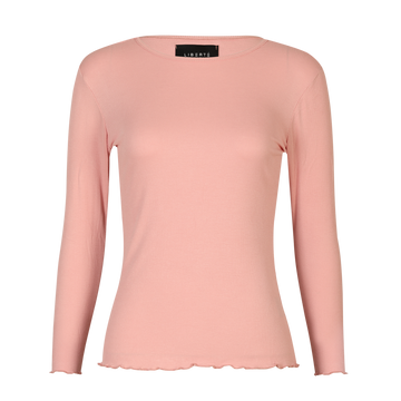 Liberté - Natalia LS Round Neck Blouse, 9914 - Dusty Rose