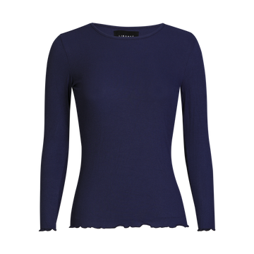 Liberté - Natalia LS Round Neck Blouse, 9914 - Midnight Navy