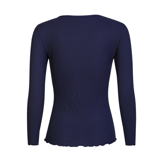 Liberté - Natalia LS Round Neck Blouse, 9914 - Midnight Navy