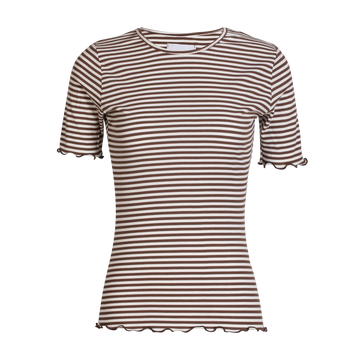 Liberté - Natalia SS Blouse, 9971 - Brown Creme Stripe
