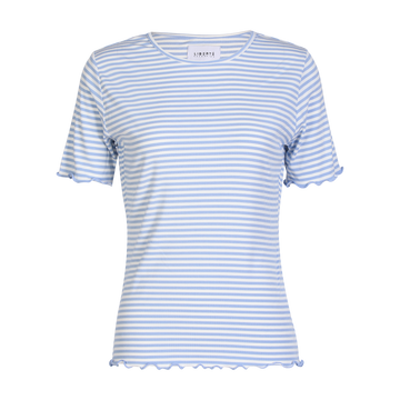 Liberté - Natalia SS Blouse, 9971 - Light Blue White Stripe