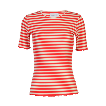 Liberté - Natalia SS Blouse, 9971 - Lobster Red Creme Stripe