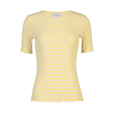 Liberté - Natalia SS Blouse, 9971 - Yellow Creme Stripe