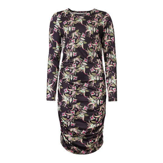 Liberté - Alma Long Dress LS, 9506 - Army Pink Paisley