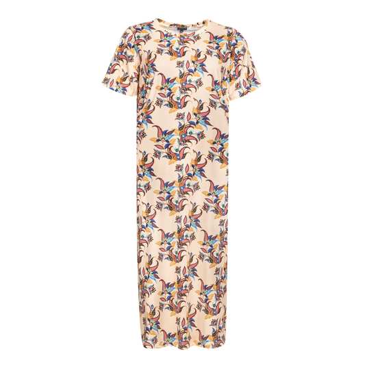 Liberté - Alma T-shirt Dress SS, 9562 - Vanilla Multicolor Paisley
