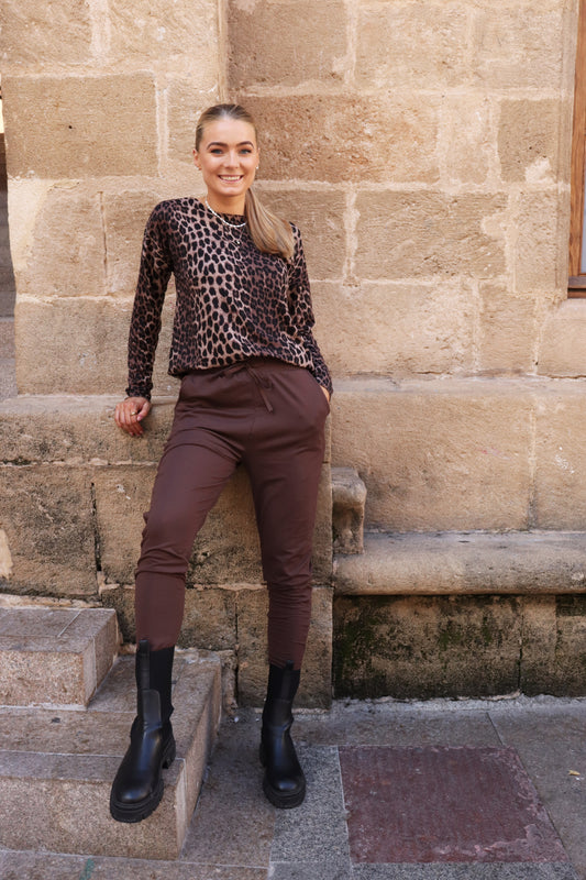 Liberté - Alma Pants Fleece, 9350 - Brown