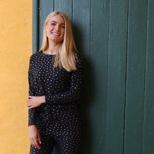 Liberté - Alma LS Top, 9504 - Black Gold Heart