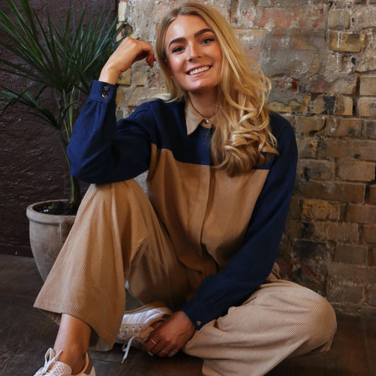 Liberté - Asta Corduroy Jacket, 22302 - Blue Denim Sand