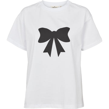 Basic Apparel - Rikke Bow Tee SS - White