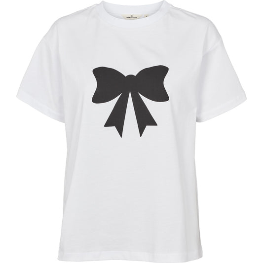 Basic Apparel - Rikke Bow Tee SS - White