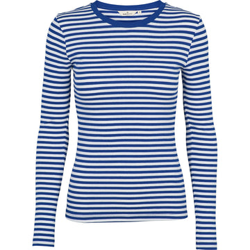 Basic Apparel - Ludmilla LS Tee - Clematis Blue / Birch