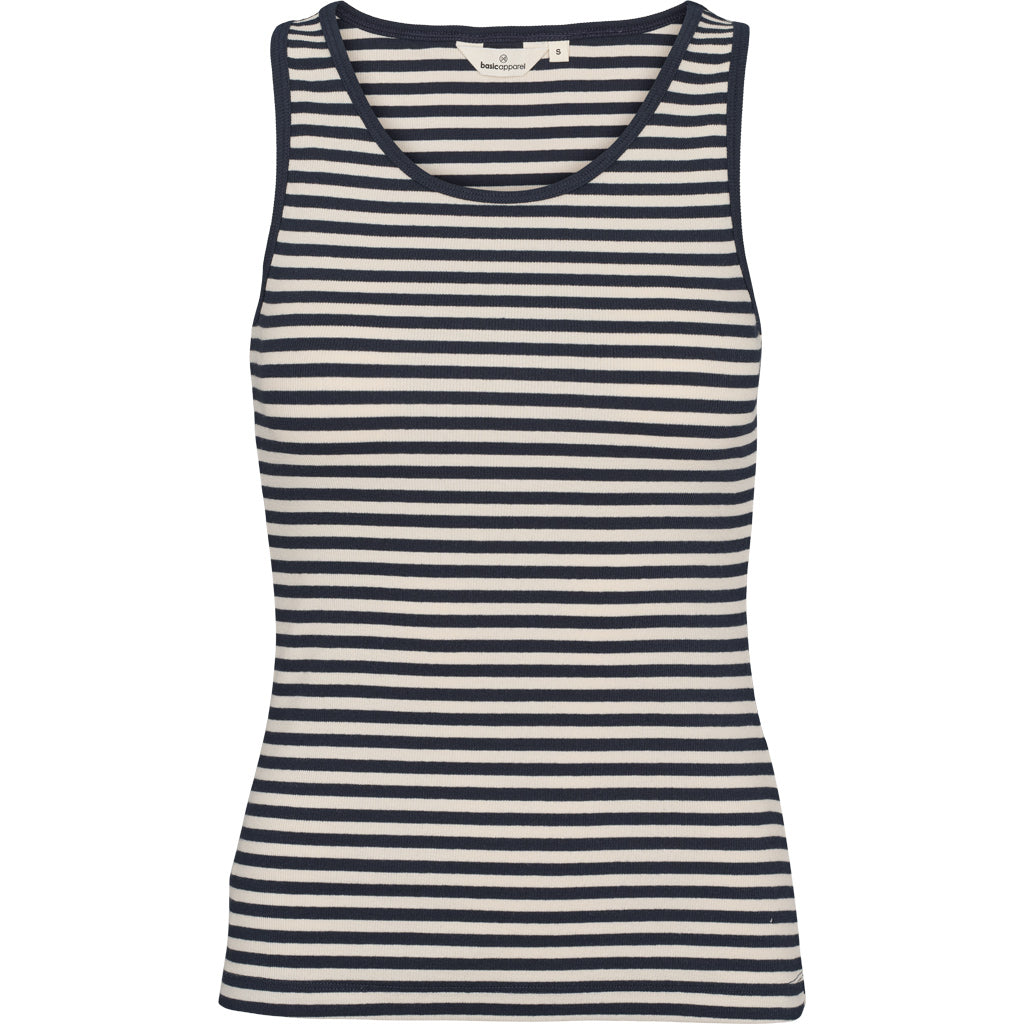 Basic Apparel - Ludmilla Tank - Birch/Navy