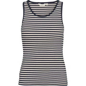 Basic Apparel - Ludmilla Tank - Birch/Navy